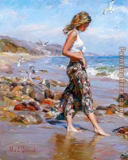 Toes in the Sand painting - Garmash Toes in the Sand art painting